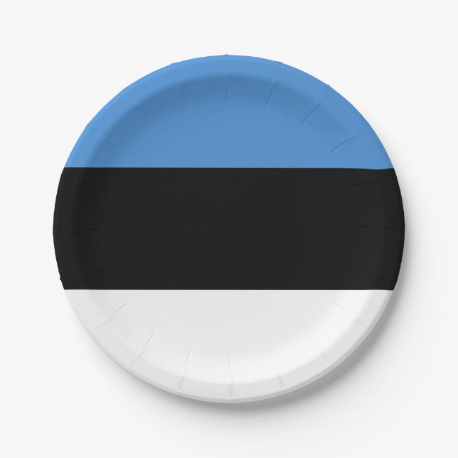 Flag of Estonia Paper Plates (Front)