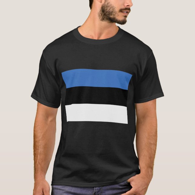 Flag of Estonia Products T-Shirt (Front)