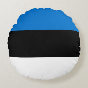 Flag of Estonia Round Pillow