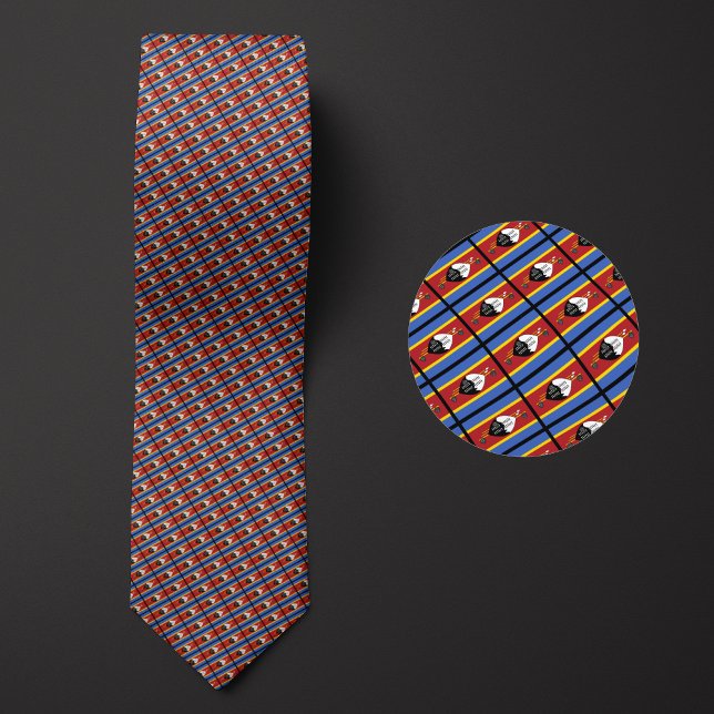 Flag of Eswatini Pattern Neck Tie (Creator Uploaded)