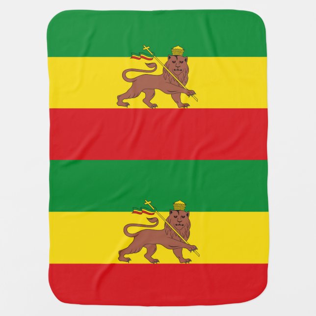 Flag_of_Ethiopia_(1897-1936;_1941-1974).png Baby Blanket (Front)