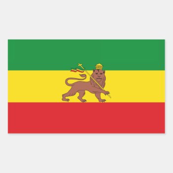 Flag_of_ethiopia_(1897-1936;_1941-1974).png Rectangular Sticker by WorldOfHistory at Zazzle