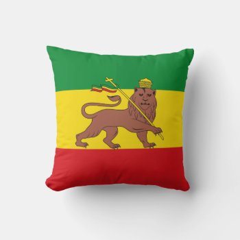 Flag_of_ethiopia_(1897-1936;_1941-1974).png Throw Pillow by WorldOfHistory at Zazzle