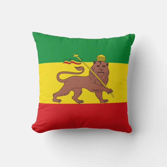 Flag_of_Ethiopia_(1897-1936;_1941-1974).png Throw Pillow (Front)
