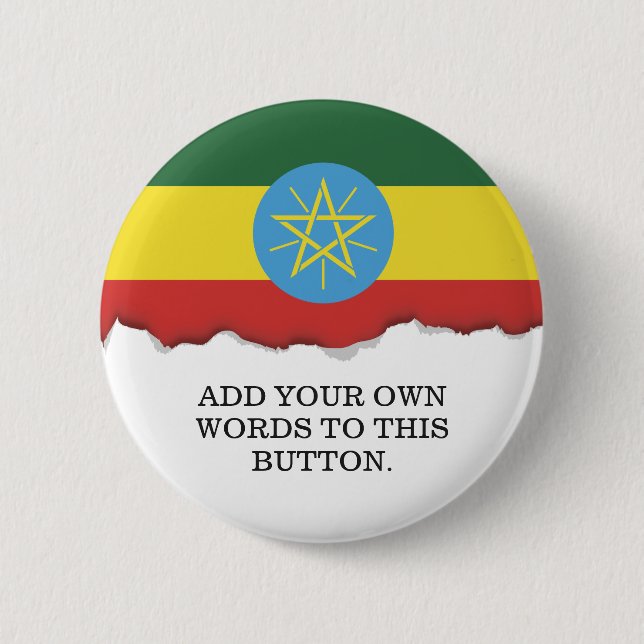 Flag of Ethiopia Button (Front)