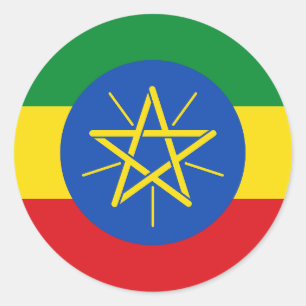Flag of Ethiopia Classic Round Sticker