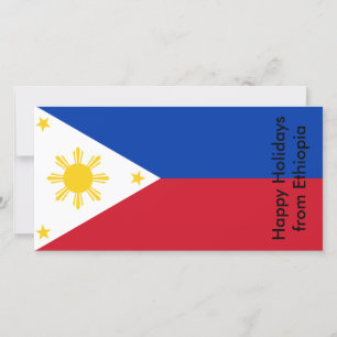 Flag of Ethiopia, Happy Holidays from Philippines Holiday Card