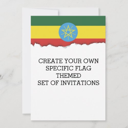 Flag of Ethiopia Invitation