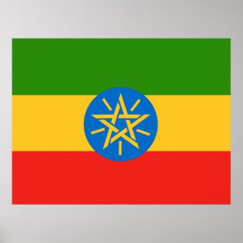 Flag Of Ethiopia Poster by TwoTravelledTeens at Zazzle