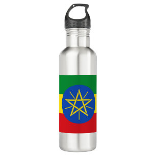 Flag of Ethiopia Stainless Steel Water Bottle