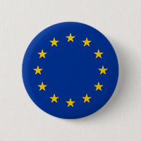 Flag of European Union EU on Pin / Button Badge