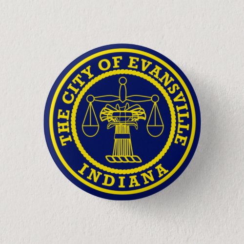 Flag of Evansville Indiana Button