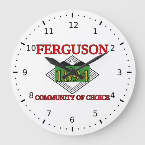  Flag of Ferguson Missouri Large Clock
