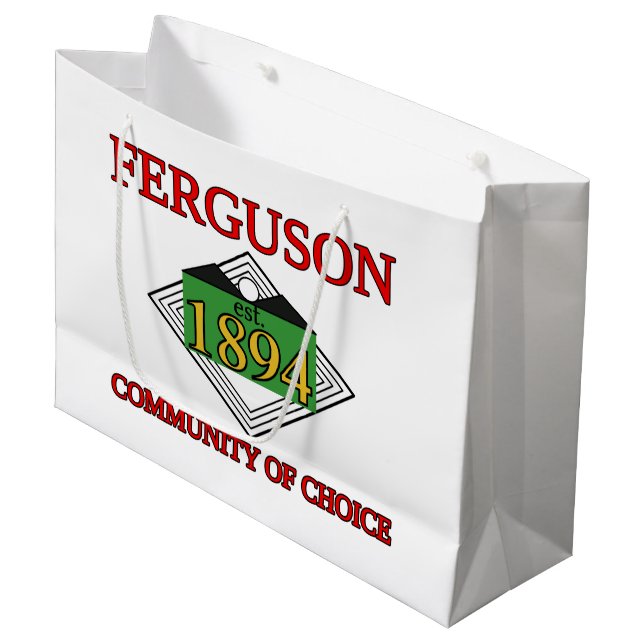 Flag of Ferguson, Missouri Large Gift Bag (Front Angled)