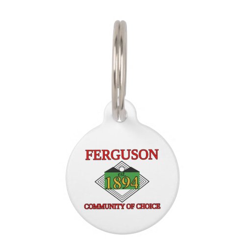 Flag of Ferguson Missouri Pet ID Tag