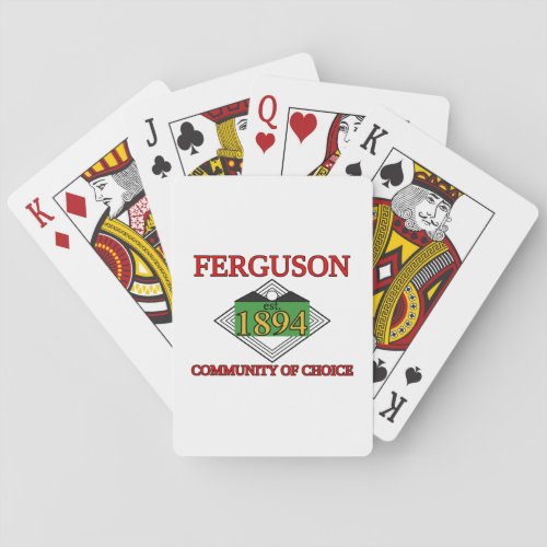 Flag of Ferguson Missouri Poker Cards