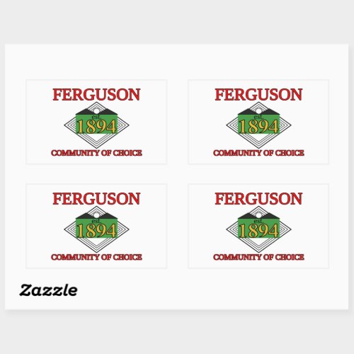 Flag of Ferguson Missouri Rectangular Sticker
