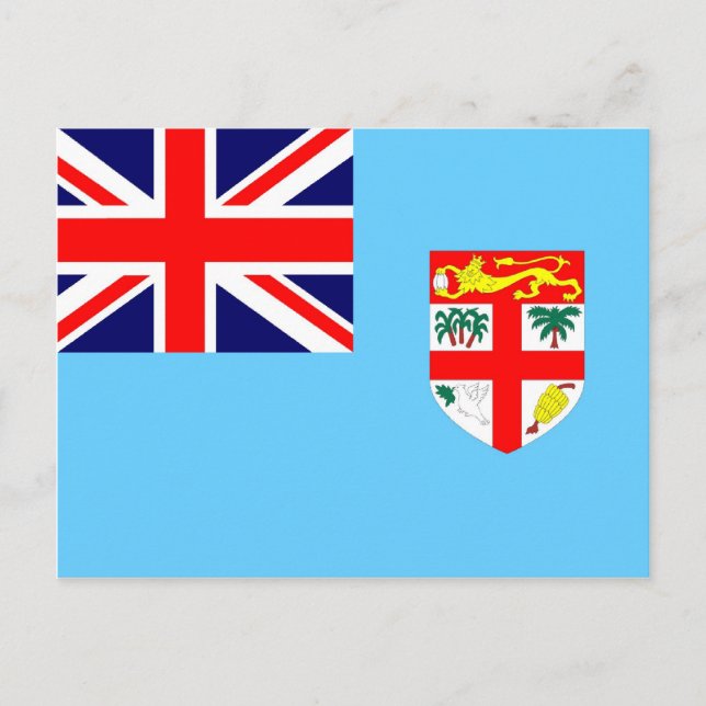 Flag of Fiji Island Postcard (Front)