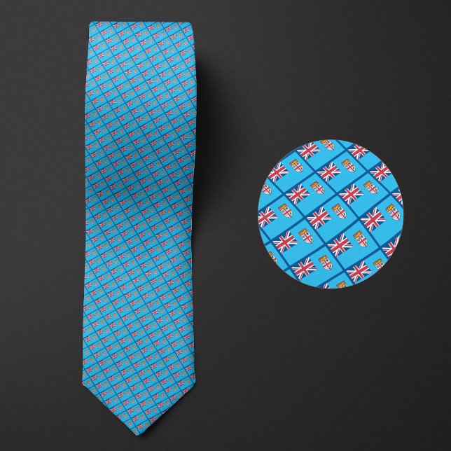 Flag of Fiji Pattern Neck Tie (Creator Uploaded)