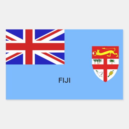 Flag of Fiji Rectangular Sticker | Zazzle