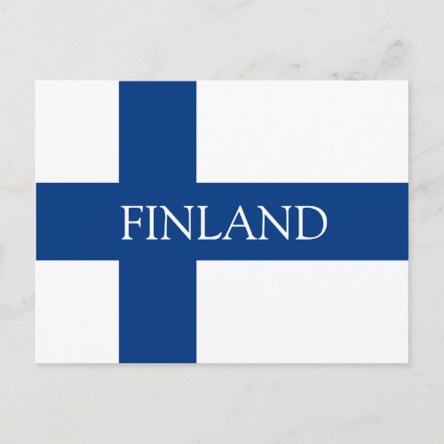 Flag of Finland Blue Cross Flag Postcard