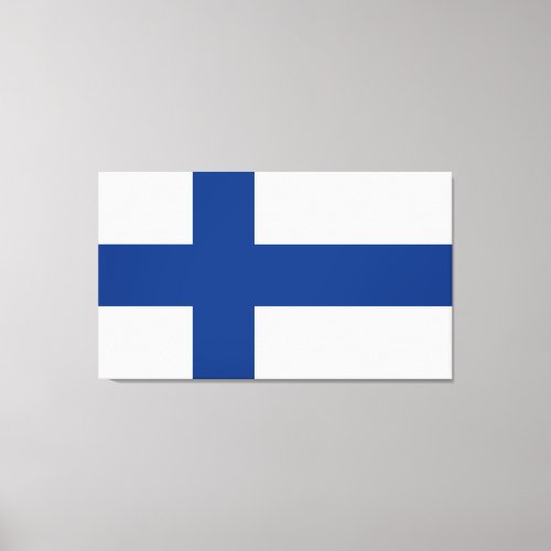 Flag of Finland Blue Cross Suomi Canvas Print