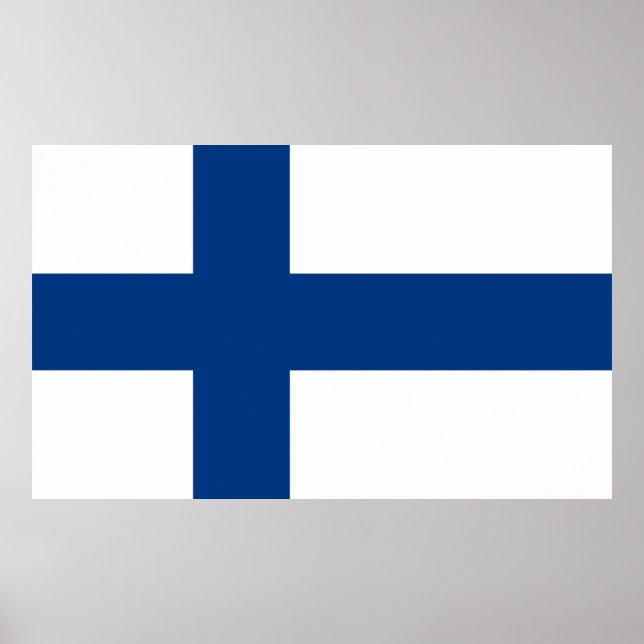 Flag of Finland Blue Cross Suomi Poster (Front)