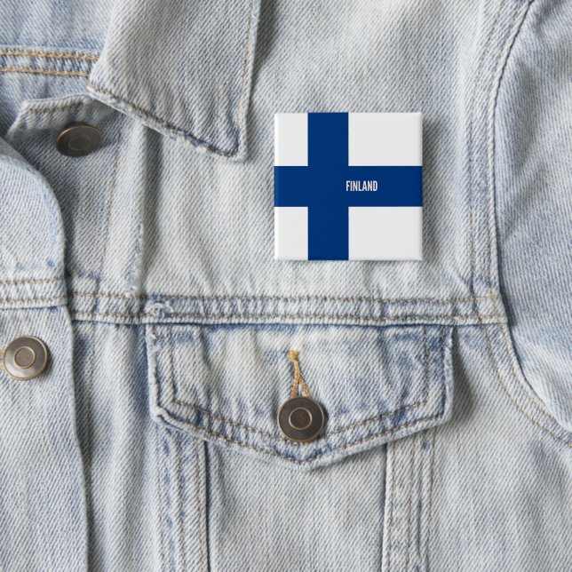 Flag of Finland Button (In Situ)