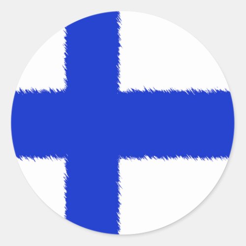 Flag of Finland Classic Round Sticker