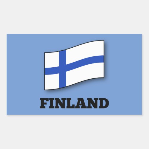 Flag of Finland design Rectangular Sticker