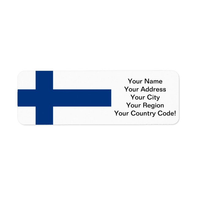 Flag of Finland Label (Front)