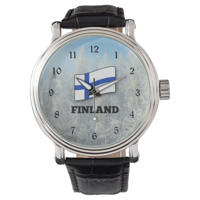 Flag of Finland, labeled Watch (Front)