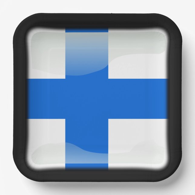 Flag of Finland Paper Plates (Front)