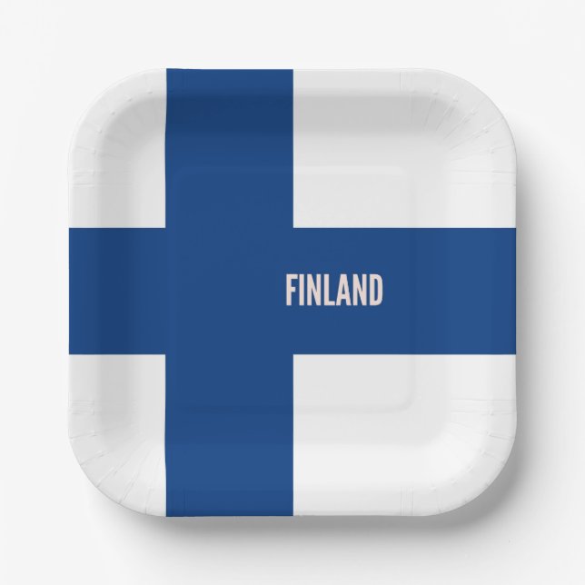 Flag of Finland Paper Plates (Front)