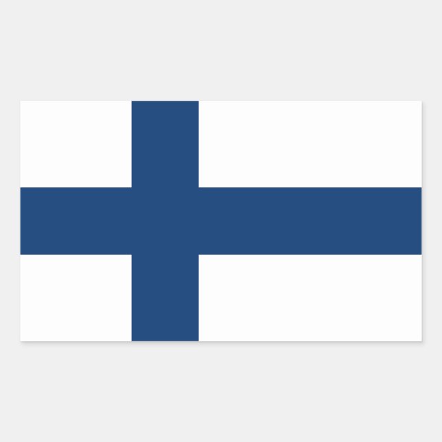 Flag of Finland Rectangular Sticker (Front)