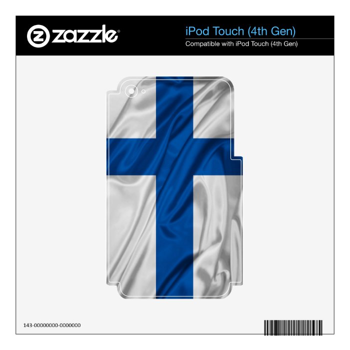 Flag of Finland Skin For iPod Touch 4G