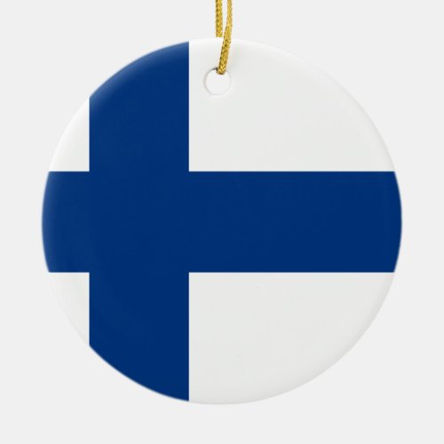 Flag of Finland Suomen lippu Finlands flagga Ceramic Ornament