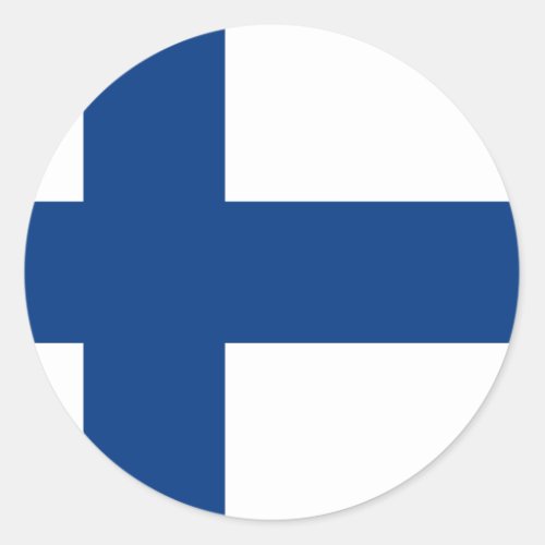 Flag of Finland _ Suomen lippu _ Finnish Flag Classic Round Sticker