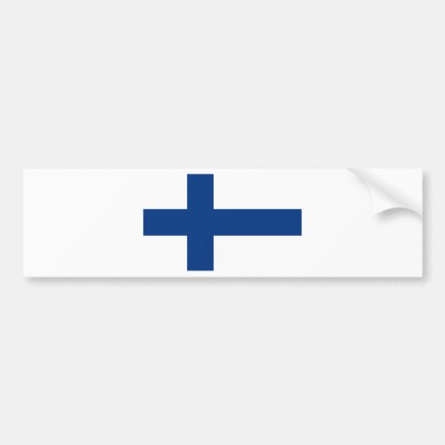 Flag of Finland _ Suomen Lippu _ Siniristilippu Bumper Sticker