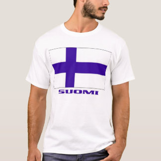Flag of Finland + "Suomi" Finnish-American T-shirt