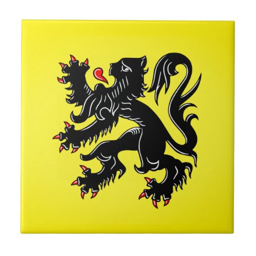 Flag of Flanders Ceramic Tile