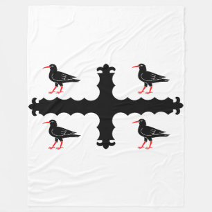 Flag of Flintshire Fleece Blanket