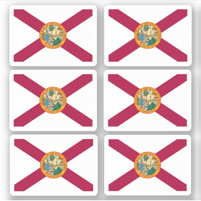 Flag of Florida, American state flag Sticker (Front)