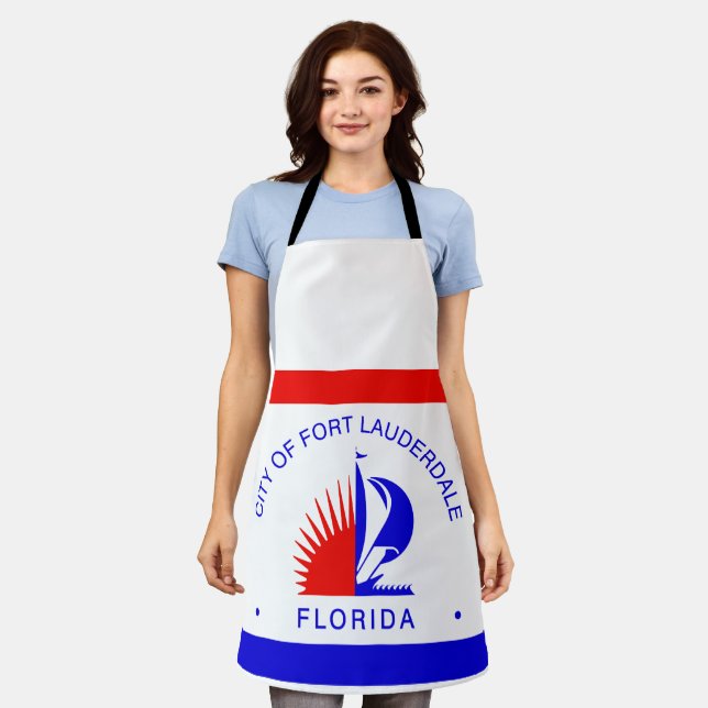 Flag of Fort Lauderdale, Florida Apron (Worn)