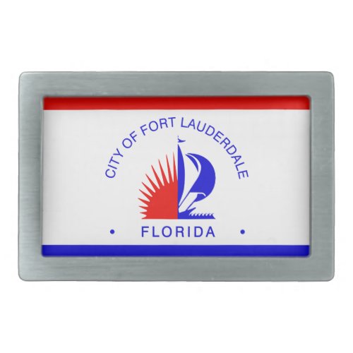 Flag of Fort Lauderdale Florida Belt Buckle