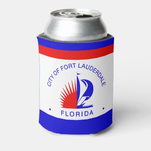 Flag of Fort Lauderdale Florida Can Cooler