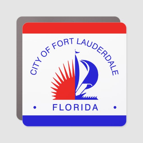 Flag of Fort Lauderdale Florida Car Magnet