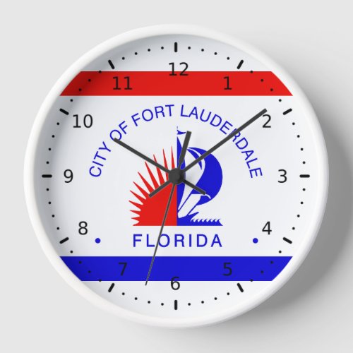 Flag of Fort Lauderdale Florida Clock