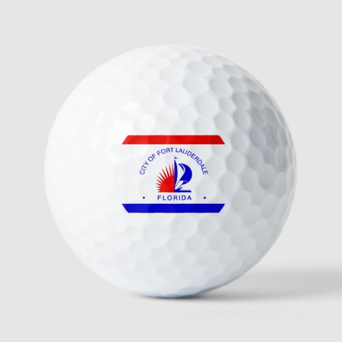 Flag of Fort Lauderdale Florida Golf Balls