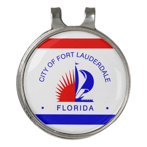 Flag of Fort Lauderdale Florida Golf Hat Clip